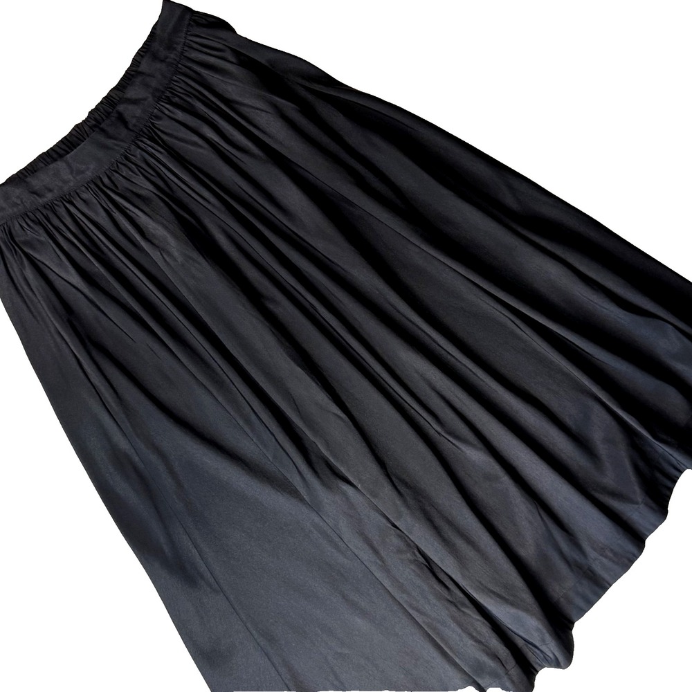 NWT A New Day Floor Length Black Formal Skirt Size Large Pleated Pockets Party